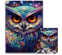 Colorful Art Owl JigsawPuzzle 1000 Pieces for Adults Puzzles for Adults DIY Home Decor Gift, Brain Teaser Game 26X38CM/10.23x14.96inch