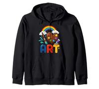 Colorful Art Palette Painter Rainbow Tee Zip Hoodie
