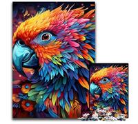Colorful Art Parrot Jigsaw Puzzles for Adults 1000 Piece cardboard Jigsaw Puzzles Challenging Brain Teaser for Teenagers, Family Game Night Fun 26X38CM/10.23x14.96inch
