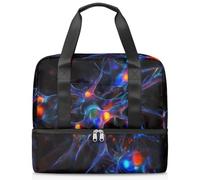 Colorful Art Pattern Sports Duffle Bag for Women Men Kirls Boys Girls 21 L Weekend Overnight Bags Wet Seperated Tote Bag for Travel Gym Yoga