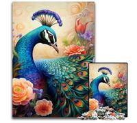 Colorful Art Peacock 1000 Piece Jigsaw Jigsaw Puzzles Challenging Brain Teaser, Family Activity, Home Decor, 50x75CM/19.68x29.52inch