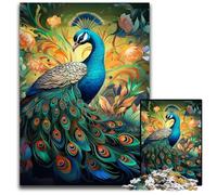 Colorful Art Peacock 1000 Piece Jigsaw Puzzles for Adults Difficult Puzzles for Adults Ideal And Home Decor 50x75CM/19.68x29.52inch