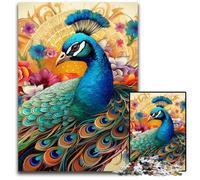 Colorful Art Peacock 1000 Piece Jigsaw Puzzles for Adults Impossible Jigsaw Puzzles for Adults Ideal And Home Decor 26X38CM/10.23x14.96inch