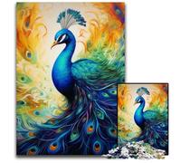 Colorful Art Peacock 1000 Pieces Puzzles for Adults cardboard Jigsaw Puzzles for Home Decor, Brain Training 26X38CM/10.23x14.96inch