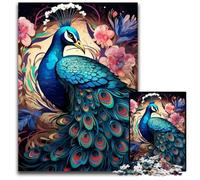 Colorful Art Peacock 1000Pc Adults Jigsaw Puzzle cardboard Puzzles Home Decor Brain Teaser Game for Teenagers & Family Interaction 26X38CM/10.23x14.96inch