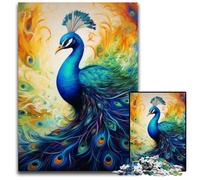 Colorful Art Peacock JigsawPuzzle 1000 Pieces for Adults Challenging Puzzles Brain Teaser, Adult Game, Family Interactive Activity 50x75CM/19.68x29.52inch