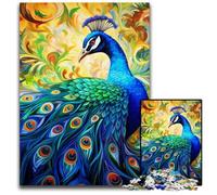 Colorful Art Peacock JigsawPuzzle 1000 Pieces for Adults Puzzles for Adults DIY Home Decor Gift, Brain Teaser Game 26X38CM/10.23x14.96inch