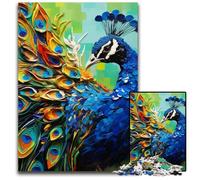 Colorful Art Peacock Puzzles 1000 Pieces for Adults Jigsaw Puzzles for Adults Brain Challenge Gift, Educational Activity for Teenagers 50x75CM/19.68x29.52inch