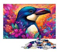 Colorful Art Penguin 1000 Piece Jigsaw Jigsaw Puzzles Challenging Brain Teaser, Family Activity, Home Decor, 26X38CM/10.23x14.96inch