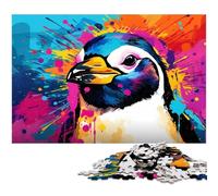 Colorful Art Penguin 1000 Piece Jigsaw Puzzles for Adults Puzzles for Adults Ideal for Lover, Perfect Christmas, New Year, Valentine's Gift 26X38CM/10.23x14.96inch