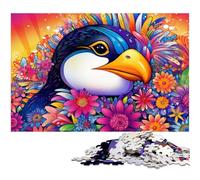 Colorful Art Penguin 1000 Piece Jigsaw Puzzles for Adults Puzzles for Adults Ideal for Lover, Perfect Christmas, New Year, Valentine's Gift 26X38CM/10.23x14.96inch