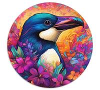 Colorful Art Penguin 1000 Piece Puzzle 1000-Piece Round Jigsaw Puzzle Perfect for Family Fun on Christmas, Thanksgiving, Birthdays & Easter (67.5x67.5cm)
