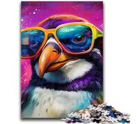Colorful Art Penguin Jigsaw Puzzles for Adults 1000 Pieces,Help The Brain Exercise Addictive Toys to Cultivate Patience Great Gift (50x75cm)