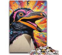 Colorful Art Penguin Jigsaw Puzzles for Adults Teenagers Jigsaws Puzzle,Toys Educational Games Stress Relieving Wishlist with Santa Claus (70X100cm)