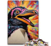 Colorful Art Penguin Jigsaw Puzzles for Teenagers 1000 Piece Puzzle,Fun Games Every Piece Is Unique - Challenging Family Fun Game (50x75cm)