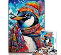 Colorful Art Penguin Jigsaw Puzzles for Teenagers 2000 Piece Puzzle,Help The Brain Exercise Addictive Toys to Cultivate Patience A Work of Art 70x100cm