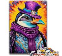 Colorful Art Penguin JigsawPuzzle 1000 Pieces for Adults,Challenging Game And Family Play for Is Ideal As A Gift for The Whole Family (38x26cm)