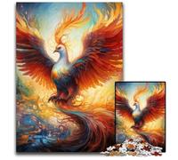 Colorful Art Phoenix 1000Pc Adults Jigsaw Puzzle cardboard Puzzles Home Decor Brain Teaser Game for Teenagers & Family Interaction 26X38CM/10.23x14.96inch