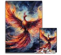 Colorful Art Phoenix Puzzle 1000 Pieces Jigsaw Wooden Jigsaw Perfect for Christmas, Halloween, Easter, New Year 50x75CM/19.68x29.52inch