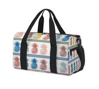 Colorful Art Pineapple Sports Duffel Bag Weekend Overnight Bag Tote Holdall Casual Travel Gym Duffel Bags for Kids Girls Boys Women Men