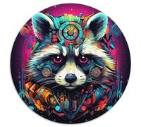 Colorful Art Raccoon Paper Jigsaw Puzzles Puzzle 1000 Pieces Jigsaw for Teenagers,Couples,and Friends for Birthdays,Christmas 67.5x67.5cm