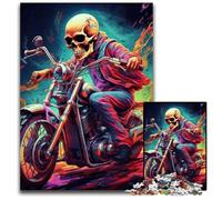 Colorful Art Skull Adult Jigsaw Puzzles 1000 Pieces cardboard Puzzles Brain Teaser Game for Teenagers, Perfect 26X38CM/10.23x14.96inch
