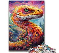 Colorful Art Snake 1000 Piece Jigsaw Puzzle for Adults Teens,Decompressing Intellectual Educational Toy Perfect Decoration (50x75cm)