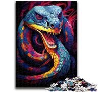 Colorful Art Snake 1000 Pieces Jigsaw Puzzle for Adults& Teens,Stress Reliever Difficult Challenge Deal As Gifts for The Whole Family (50x75cm)