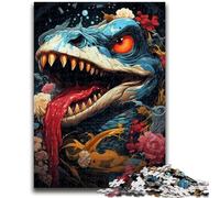 Colorful Art Snake Jigsaw Puzzles for Adults 1000 Piece,Challenging Game Gifts for Is Ideal As A Gift for The Whole Family (38x26cm)