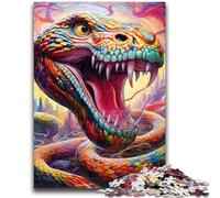 Colorful Art Snake Jigsaw Puzzles for Adults 1000 Pieces,Stress Reliever Difficult Challenge Suitable for Desktop Decoration (50x75cm)