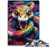 Colorful Art Snake Jigsaw Puzzles for Adults 2000 Pieces,Help The Brain Exercise Addictive Toys to Cultivate Patience Great Gift (70X100cm)