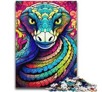 Colorful Art Snake Jigsaw Puzzles for Adults Teenagers Jigsaws Puzzle,Pattern Assembly Fun at Home Activities,Birthday Present,Travel Gifts (70X100cm)