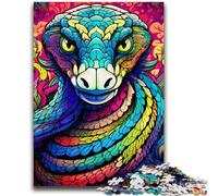 Colorful Art Snake Puzzles for Teenagers 1000 Pieces,Family Game Stress Reliever Difficult Challenge Artists Collection,Fine Art (38x26cm)