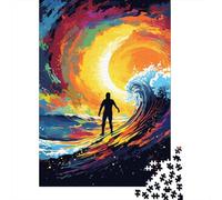 Colorful Art Surfing Jigsaw Puzzles for Adults 500 Piece High Challenging DIY Large Puzzle Educational Toy Funny Family Games Unique Home Decor 500pcs (52x38cm)