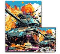 Colorful Art Tank 1000 Piece Jigsaw Puzzle Difficult Puzzles for Adults for Teenagers, Family Game Night, Brain-Challenging Gift Idea 26X38CM/10.23x14.96inch