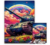 Colorful Art Tank 1000-Piece Jigsaw Puzzle Impossible Jigsaw Puzzles for Adults for Birthdays And Holidays 50x75CM/19.68x29.52inch