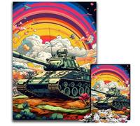 Colorful Art Tank 1000 Piece Jigsaw Puzzles for Adults Difficult Puzzles for Adults Ideal And Home Decor 26X38CM/10.23x14.96inch