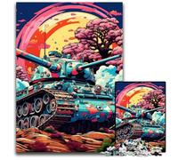 Colorful Art Tank 1000 Pieces Puzzle Gifts Impossible Jigsaw Puzzles for Adults Challenging Brain Teaser for Teenagers, Family Fun Interactive Game 50x75CM/19.68x29.52inch