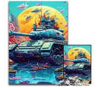 Colorful Art Tank 1000 Pieces Puzzle Gifts Jigsaw Puzzles for Adults Family Activity, DIY Home Decor, 26X38CM/10.23x14.96inch
