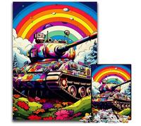 Colorful Art Tank 1000 Pieces Puzzles for Adults cardboard Jigsaw Puzzles for Home Decor, Brain Training 26X38CM/10.23x14.96inch