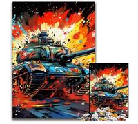 Colorful Art Tank 1000 Pieces Puzzles for Adults cardboard Jigsaw Puzzles for Home Decor, Brain Training 26X38CM/10.23x14.96inch