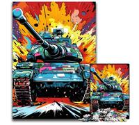 Colorful Art Tank JigsawPuzzle 1000 Pieces for Adults Challenging Puzzles Brain Teaser, Adult Game, Family Interactive Activity 50x75CM/19.68x29.52inch