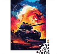 Colorful Art Tank Puzzle Fun Premium Cardboard Jigsaw Puzzle for Adults Teen 1000pcs (38x26cm)