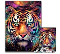 Colorful Art Tiger 1000 Piece Jigsaw Puzzle Impossible Jigsaw Puzzles for Adults Ideal for Teenagers & Collectors, Travel Gift, Family Activity 26X38CM/10.23x14.96inch