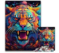 Colorful Art Tiger Jigsaw Puzzles 1000 Pieces for Adults cardboard Jigsaw Puzzles for Home Decor & Holiday Fun 26X38CM/10.23x14.96inch