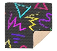Colorful Art Trend Graffiti Large Stylish Baby Playmat for Indoor Outdoor Waterproof Padded Baby Mat for Babies Infants Toddlers, 50'' x 50''