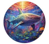 Colorful Art Whale Shark Jigsaw Puzzles for Adults Adult Jigsaw Puzzles 1000 Pieces for Home Decor,Brain Training 67.5x67.5cm