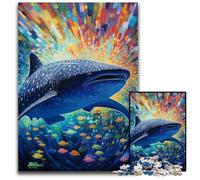 Colorful Art Whale Shark JigsawPuzzle 1000 Pieces for Adults Puzzles for Adults DIY Home Decor Gift, Brain Teaser Game 50x75CM/19.68x29.52inch