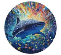 Colorful Art Whale Shark Paper Jigsaw Puzzles 1000 Pieces Puzzles for Adults for Teenager & Families,Perfect DIY Decor & Brain-Teasing Challenge 67.5x67.5cm