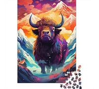 Colorful Art Yak Jigsaw Puzzles for Adults 500 Piece Jigsaw Puzzles for Adults Puzzle 500 Pieces Puzzle Gifts 500pcs (52x38cm)